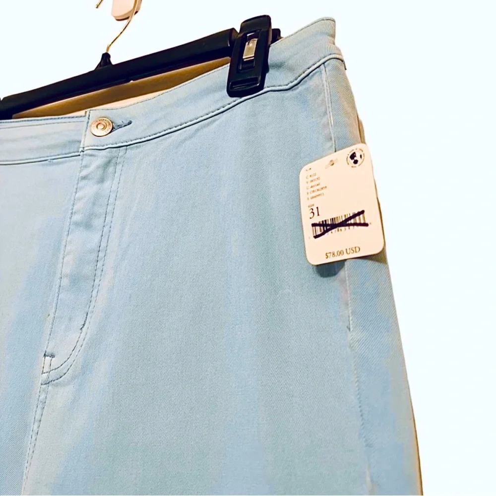 NWT FREE PEOPLE Just Float On Flare Jeans Sz 31 SkyBlue color - Picture 5 of 10